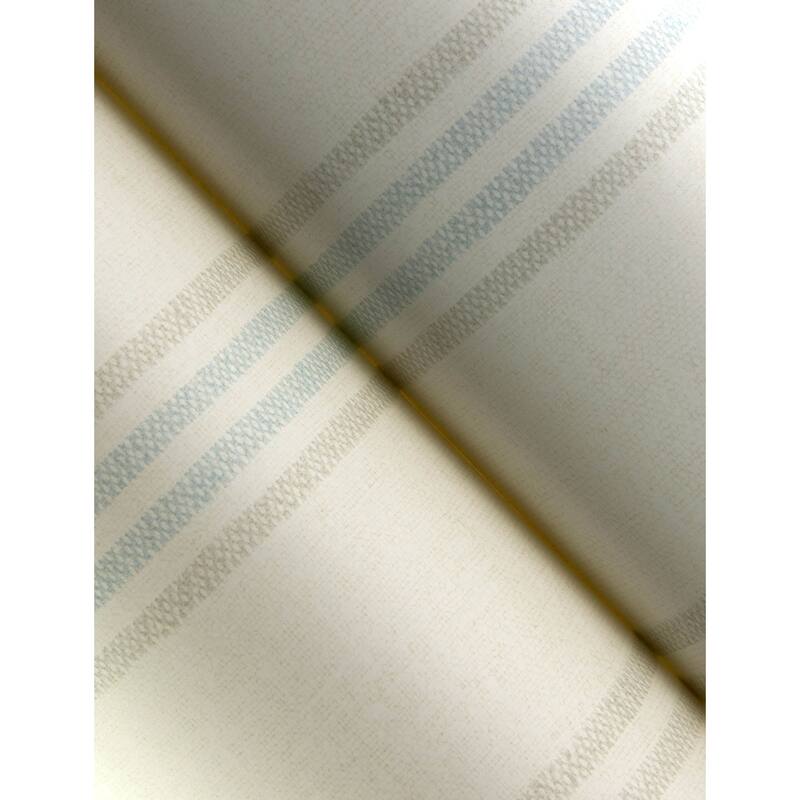 Chesapeake Lovage Aqua Linen Stripe Wallpaper