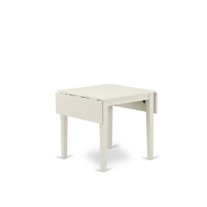 5-Piece Linen White Finish Solid Wood Top - Rectangular Upholstered Dining Room Set (Seats-4)