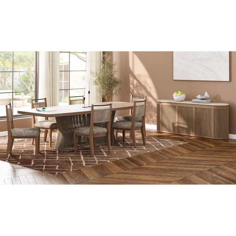 Rope Back Chair - Brown