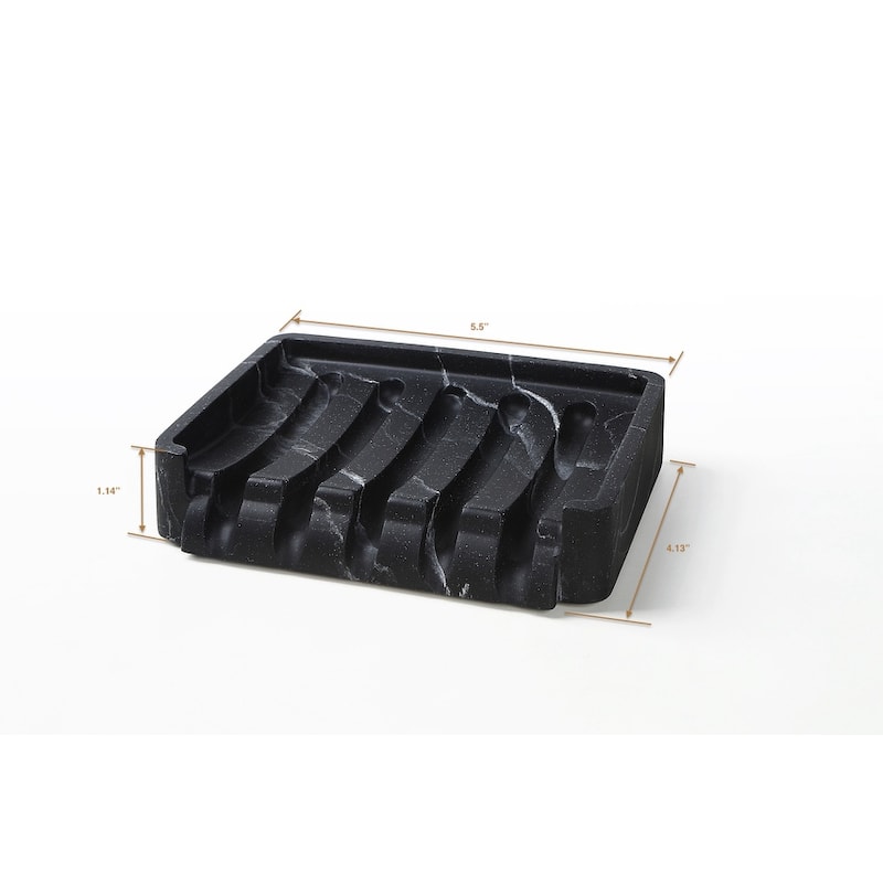 Classic Kitchen, Bathroom Faux Marble Soap, Sponge Dish Drainer Holder