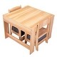 preview thumbnail 23 of 28, 3-in-1 Kids Wood Table and 2 Chairs - 24.4"L x 24.2"W x 19"H