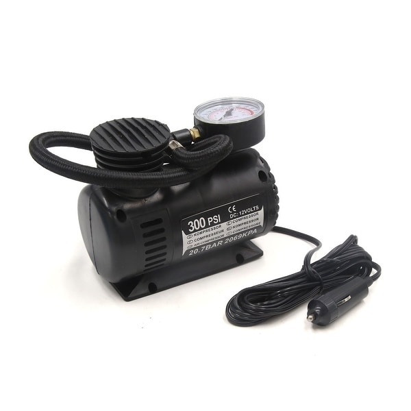 Universal Black Car Air Compressor Electric Tire Inflator Pump 12V