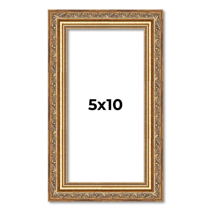 5x10 Frame Red Solid Wood Picture Frame Width 1.75 Inches | Interior Frame Depth 1 13/16 Inches