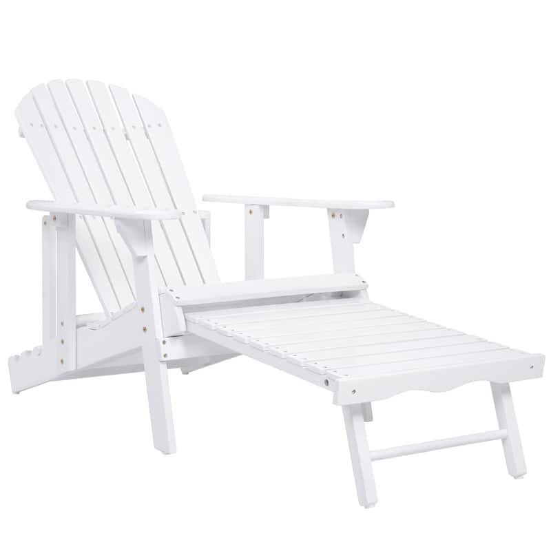 Wood Folding Adirondack Chair Patio Chair with Armrests, Modern Reception Chair Side Chair Leisure Chair