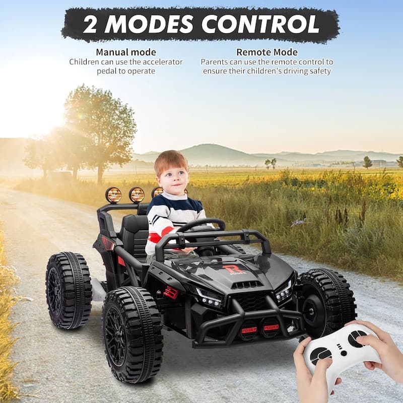 Kids Ride On UTV, 24V Ride On Toys for Big Kids UTV with RC, 130W Motor, Four-Wheel Suspension