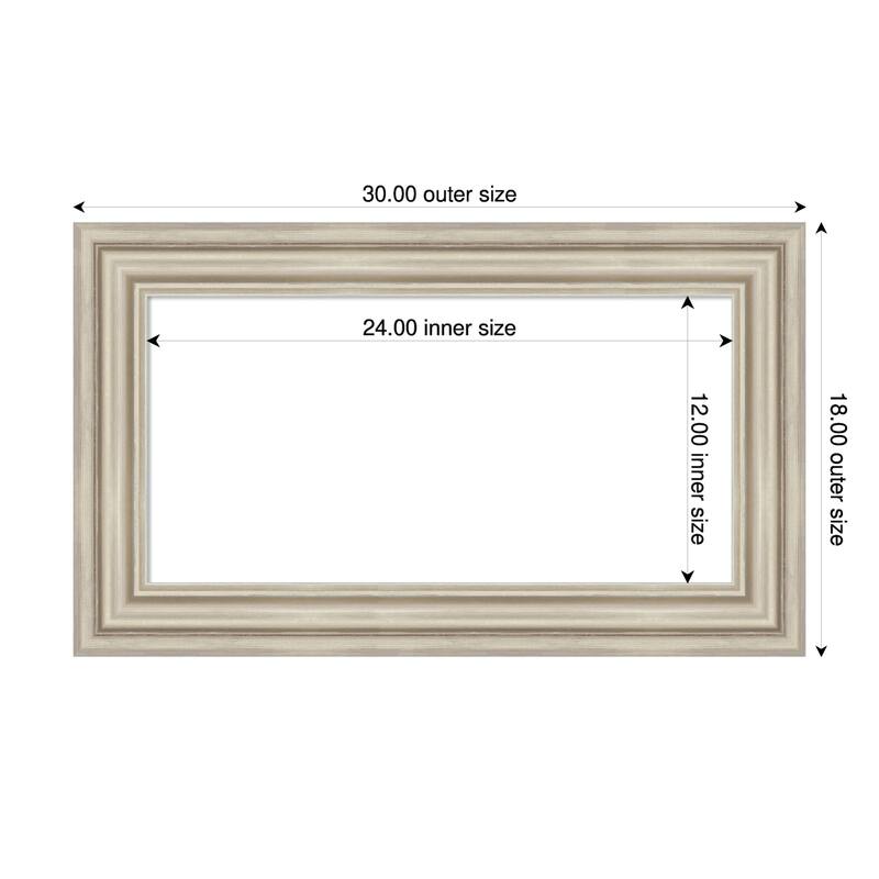 Sierra Framed Dry Erase Magnetic Board - 30 x 18 in - Sierra Silver