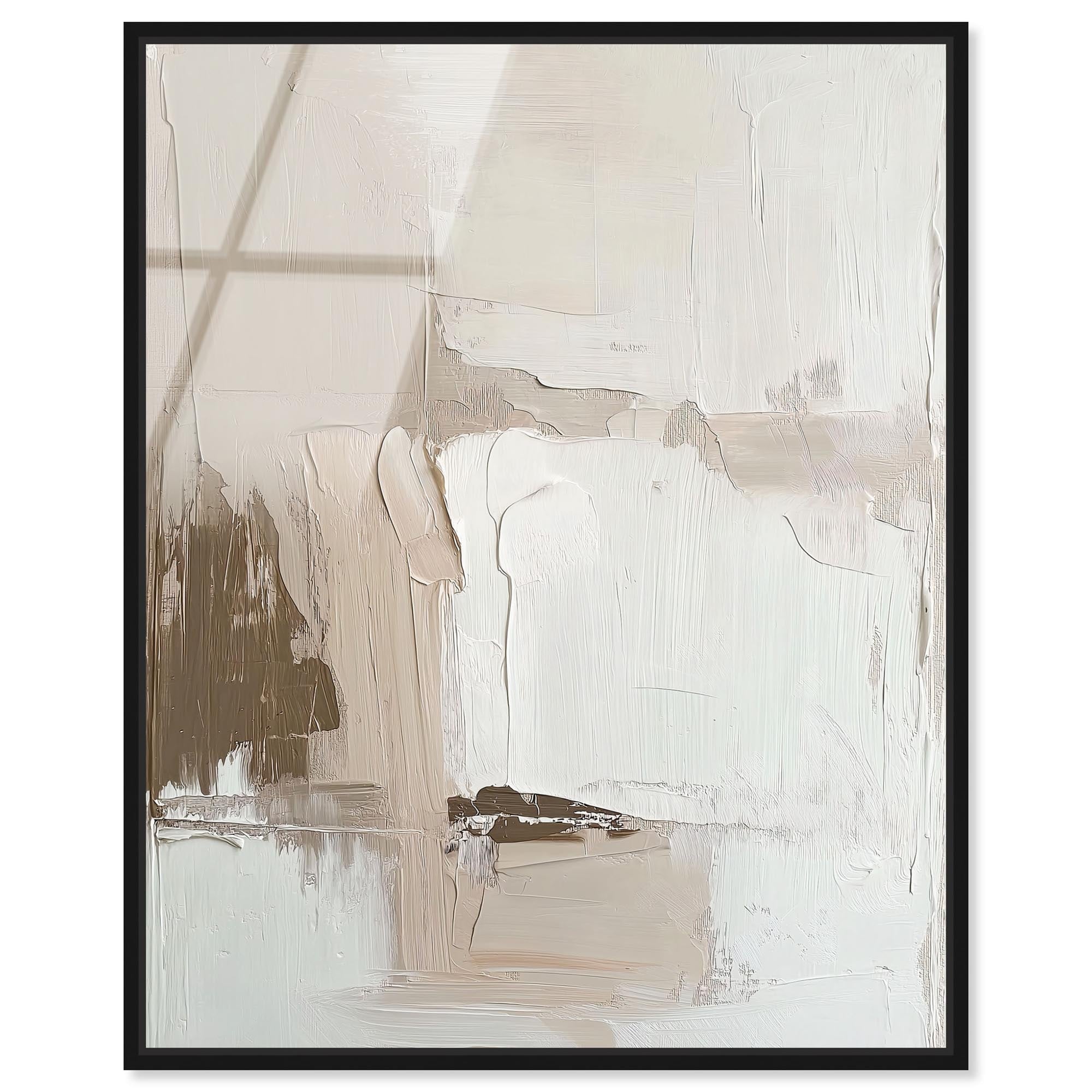 Pale d Silence I Neutral Framed Acrylic Wall Art by Art Remedy