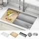 preview thumbnail 159 of 162, KRAUS Kore Workstation Undermount Stainless Steel Kitchen Sink 32" L x 19" W (sink KWU110-32) - Stainless Steel