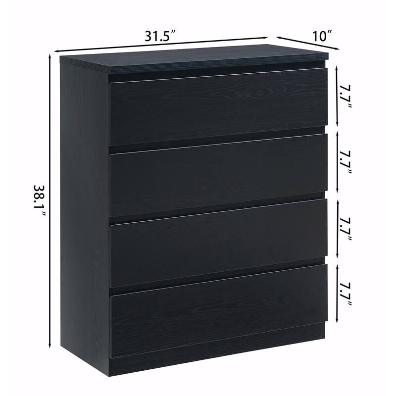 Minimalist Storage Dresser - 31.5" Wide - No-Handle Design