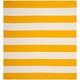 SAFAVIEH Handmade Montauk Caspian Stripe Cotton Flatweave Rug - 6' x 6' Square - Yellow/Ivory