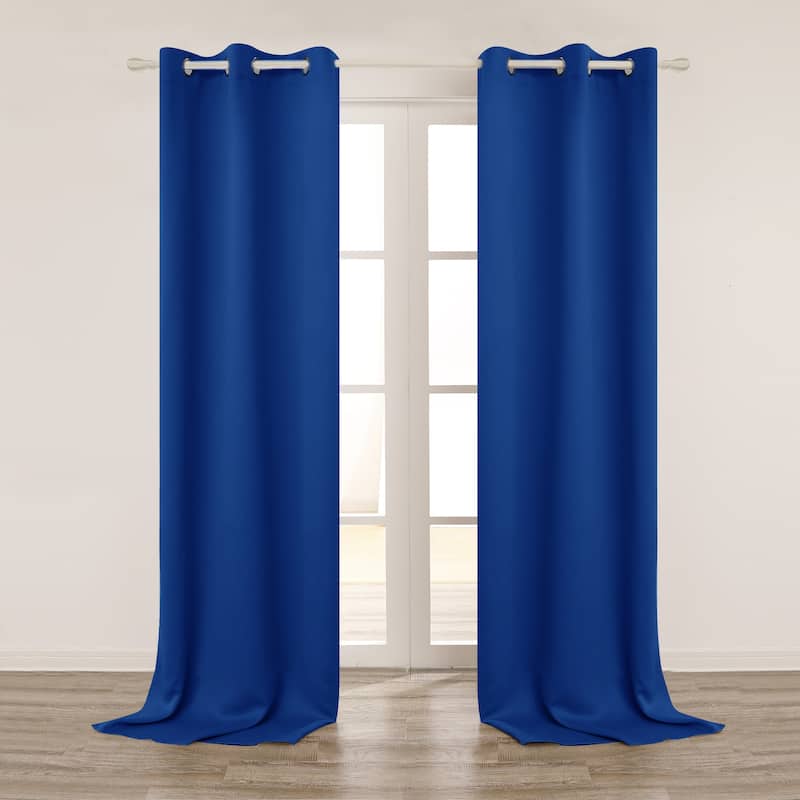 Deconovo 108 120 Length Grommet Curtain (1 Panel) - W42"x L120" - Royal Blue
