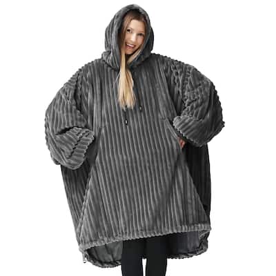Nestl Warm Oversized Unisex Wearable Blanket Hoodie - Reversible Cozy Snuggle Hoodie Blanket - Giant Sweater Blanket Hoodie