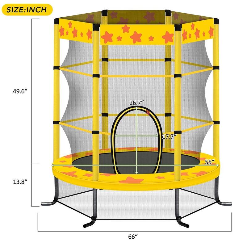 Trampolines 4.5FT Round Mini Trampoline with Enclosure