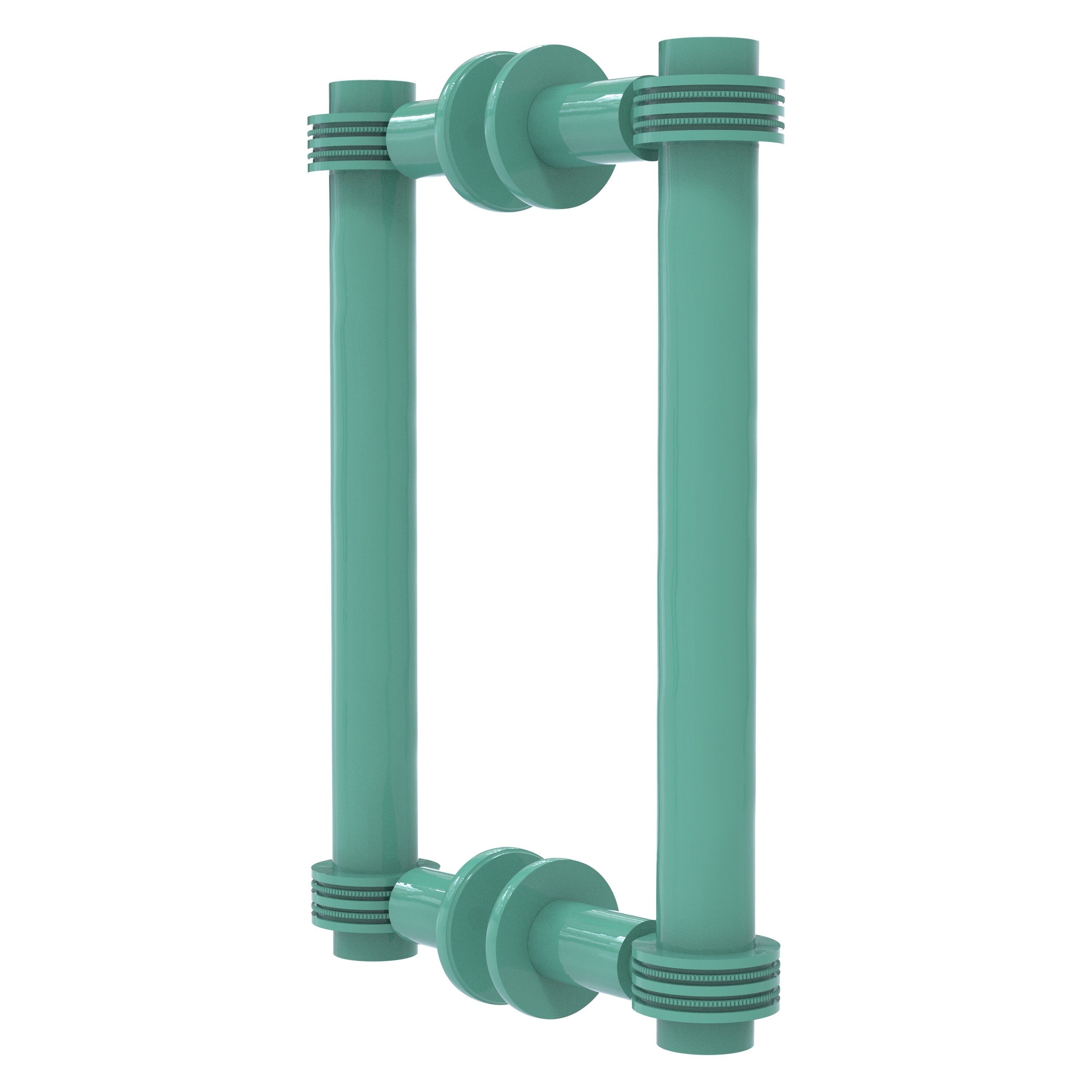 Allied Brass Contemporary 12 Inch Back to Back Shower Door Pull with Dotted Accent