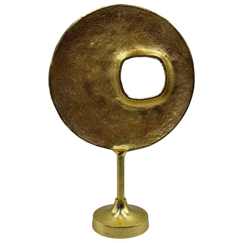 Decorative Handmade Aluminum 19 inch Modern Eyeball Mirror Sculpture - 12.5 x 5 x 19 in