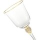 preview thumbnail 4 of 7, Berkware Elegant Sparkling Studded Long Stem Rose Glass with Gold or Silver Rim