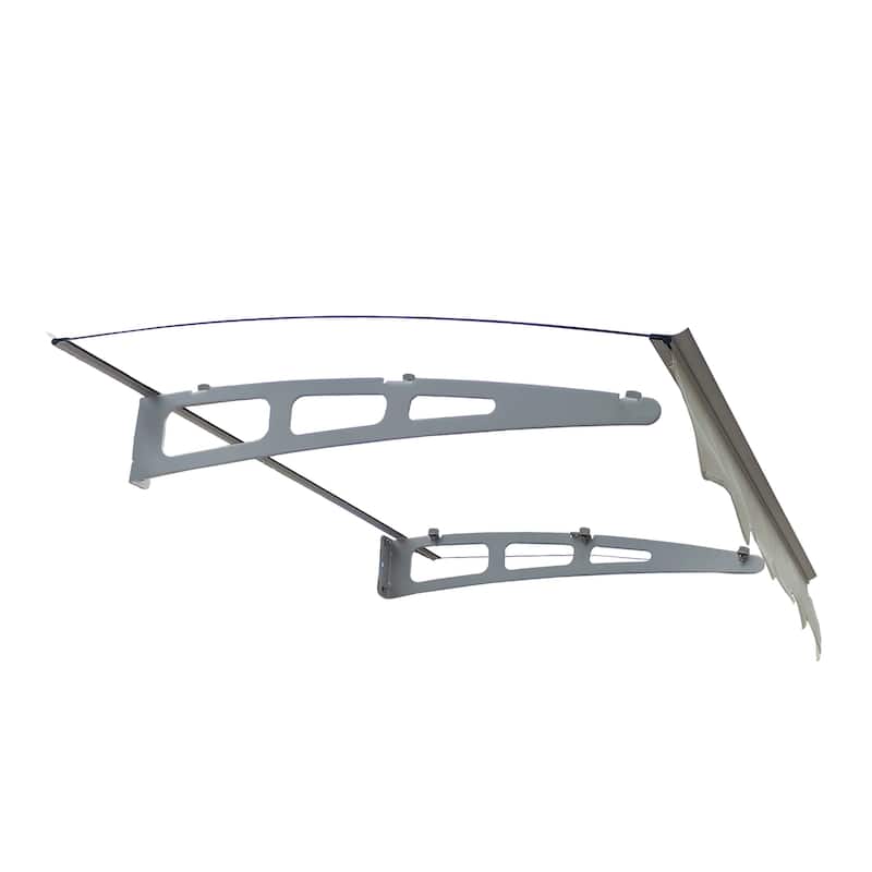 Solid Polycarbonate Door Window Awning with Aluminum Alloy Frame, 47\