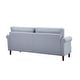 preview thumbnail 4 of 14, Eucalyptus Wood Modern Linen 3-Seat Sofa with Rolled Arms and Solid Robber Legs