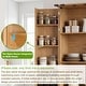 preview thumbnail 7 of 18, Modern Wooden Kitchen Pantry Cabinet with Fluted Doors 2 Drawers and Built-In Spice Racks Oak by GDFStudio