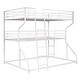 preview thumbnail 7 of 23, Industrial Concise Style Full XL over Twin XL over Queen Size Triple Bunk Bed,Metal Bed with Two Size Ladder on Each Side