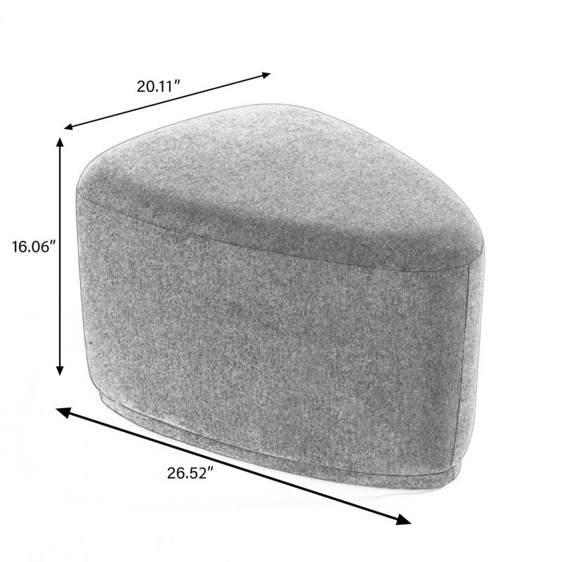 Modern Triangular Upholstered Accent Ottoman