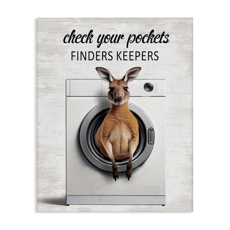 Stupell Finders Keepers Laundry Rule Canvas Wall Art Design By Lettered and Lined - 36 x 48