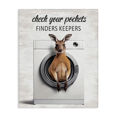 Stupell Finders Keepers Laundry Rule Canvas Wall Art Design By Lettered and Lined