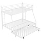 preview thumbnail 7 of 31, Distinctive Twin over Full Bunk Kids Bed with Twin Size Trundle,Two-Side Ladders,Sturdy Steel Frame