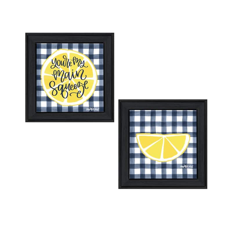 Trendy Decor 4U "You're My Main Squeeze" Printed Framed Wall Art by Imperfect Dust - Charcoal - 15 x 15