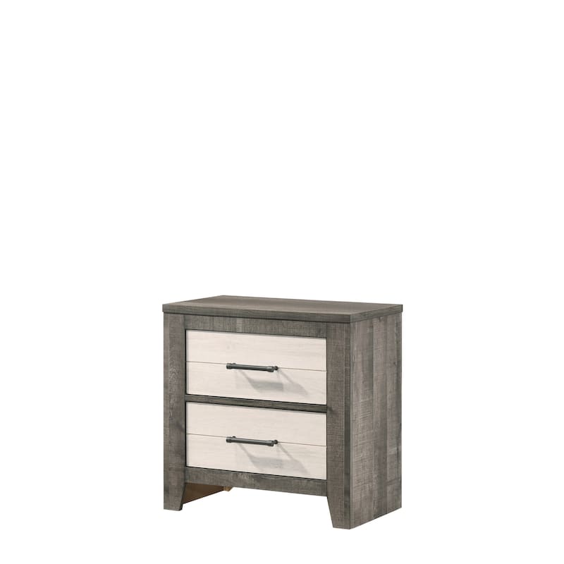 Tobin Brown Cream LED Bookcase Platform Bedroom Set