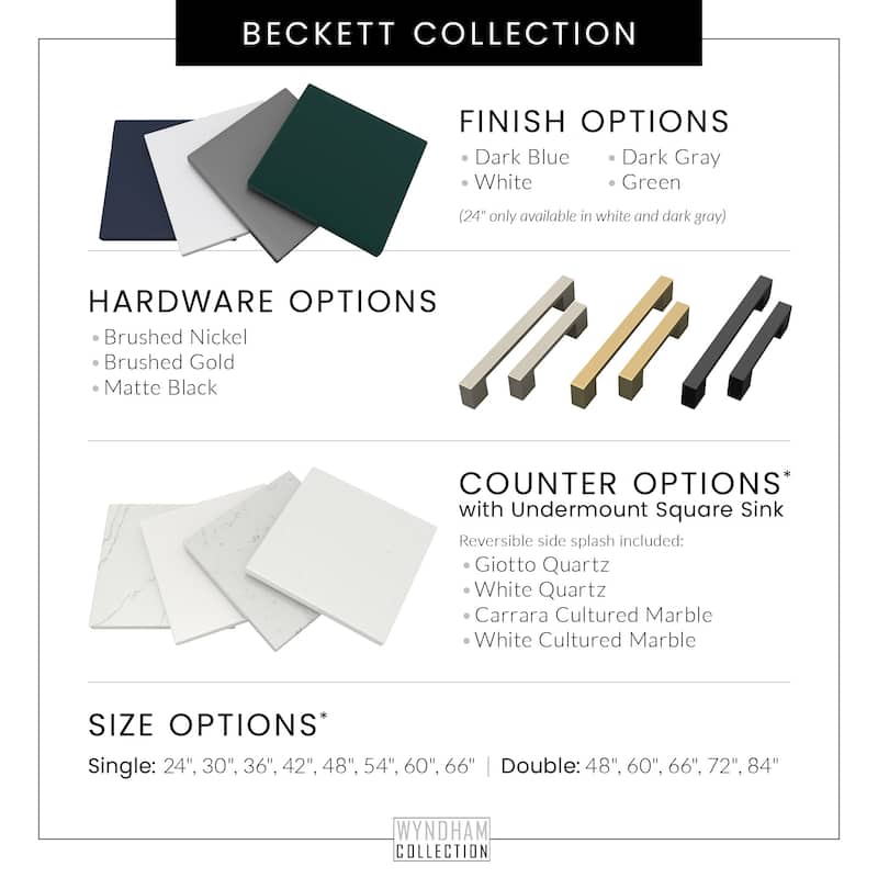 Wyndham Collection WCG242472DCCUNSMXX Beckett 72" Free Standing Double