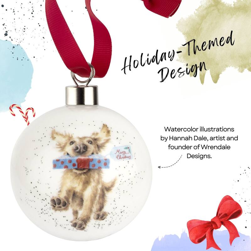 Royal Worcester Wrendale Designs Christmas Bauble