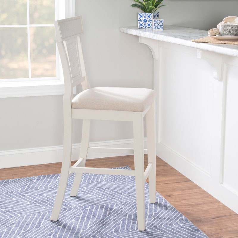 Ryder Handwoven Rattan Farmhouse Bar Stool On Sale Bed Bath