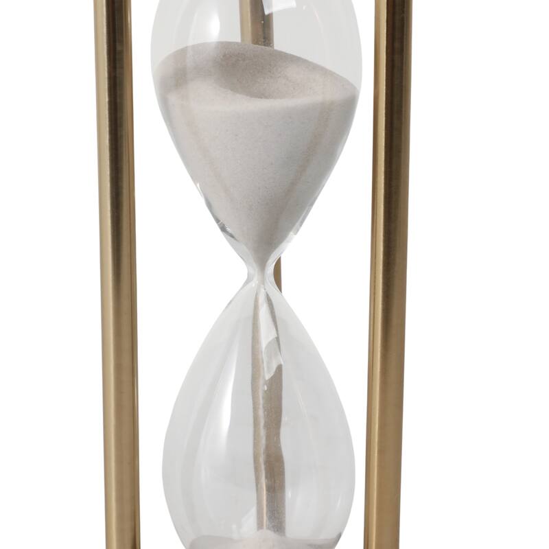 Agate Stone Hourglass Modern Design Home Office Bedroom - 10" Black - 5" x 4" x 10"