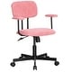 preview thumbnail 3 of 64, Ergonomic Low Back Velvet Office Chair with Armrests Adjustable Swivel Computer Desk Chair for Small Spaces, Home & Workspace