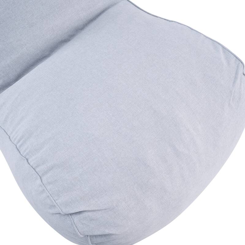 Christopher Knight Home - Moira Modern Outdoor Upholstered Bean Bag Chair with Shredded Foam Fill