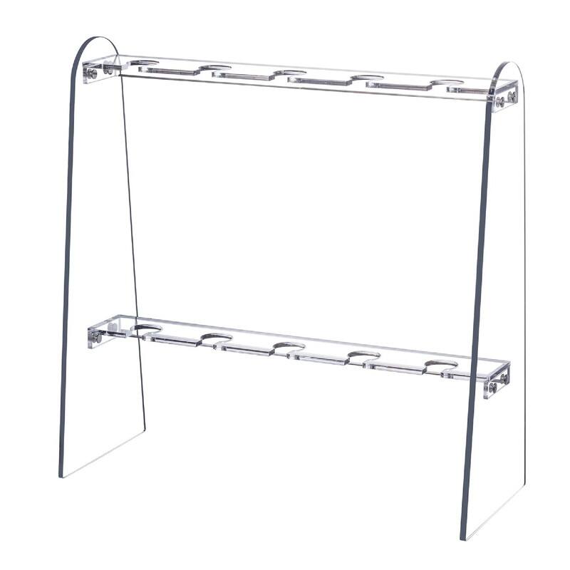 Industrial Metal Wine Glass Rack Holder Stand - 16.1"D x 6.3"W x 16.1"H