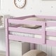 preview thumbnail 5 of 10, Pink Twin Size Wood Loft Bed with Ladder and Fence