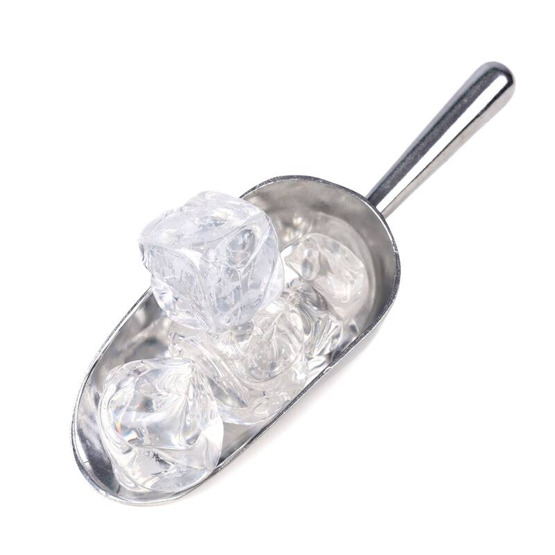 Ice Scoops Aluminum 9.65" Small Ice Maker Flour Cereal Sugar Utility Shovel - Silver Tone