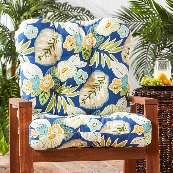 Marlow Floral Outdoor 21-inch x 42-inch Seat/Back Chair Cushion
