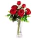 Mixed Artificial Rose Floral Arrangements in Vase Table Centerpieces ...