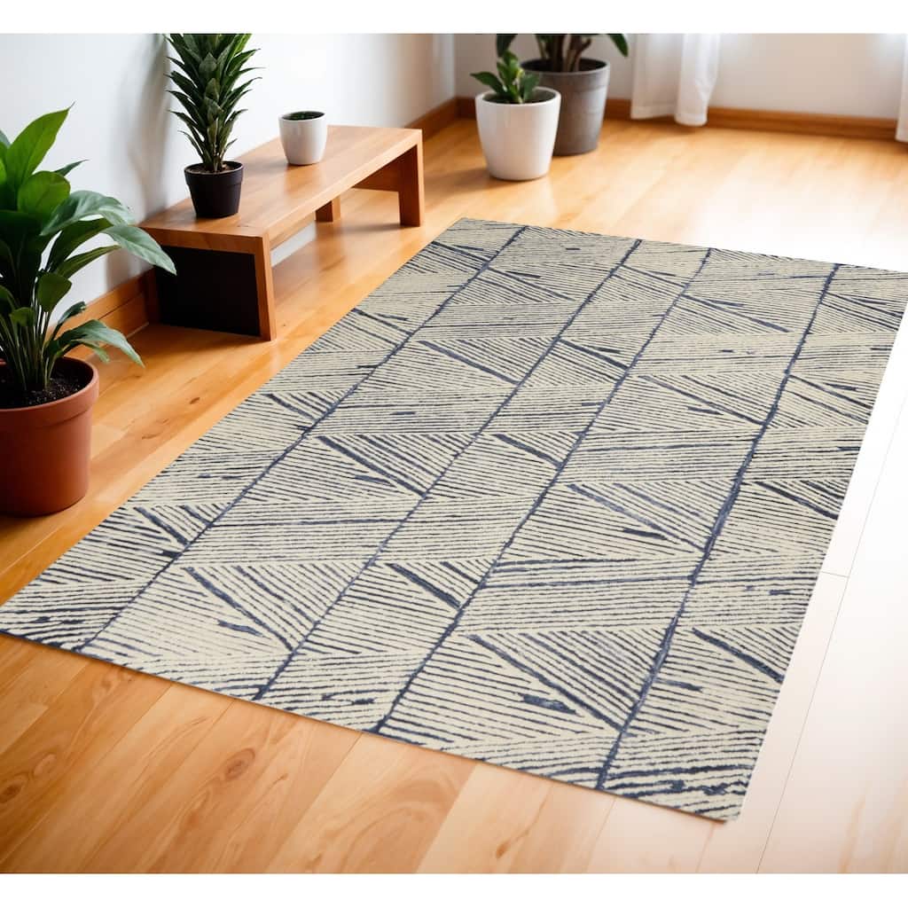 Power Loomed Abstract Modern Soft Area Rug - 69' X '45' X '0.5