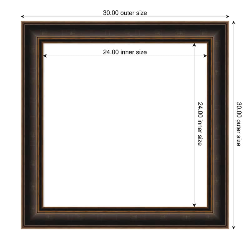 Amanti Art Villa Oil Rubbed Bronze Framed Dry Erase Magnetic Board - 30 x 30 in