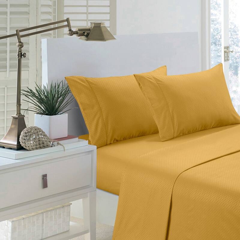 Home Sweet Home Dream Greek Key Embossed Bed Sheet Set