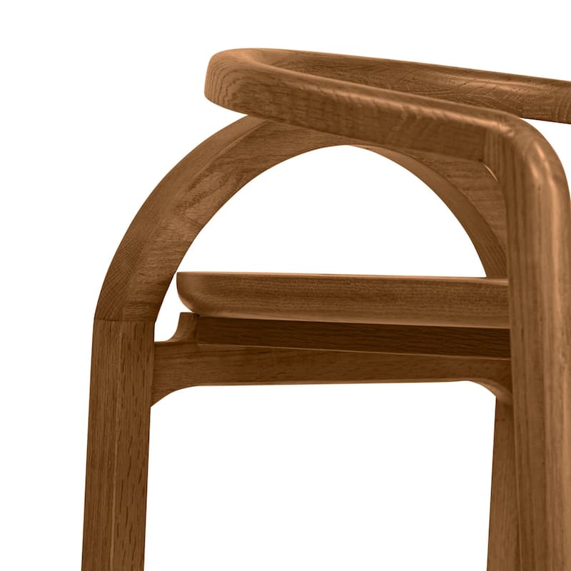 Poly & Bark Yokohama Counter Stool in Black - Solid Oak Wood