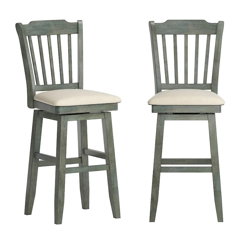 Ronda Slat Back Wood Swivel Chair