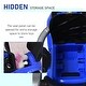 preview thumbnail 4 of 7, 2-in-1 Ride-On Car Stroller for Kids with Real Steering, Music & Safety Footrest - Blue