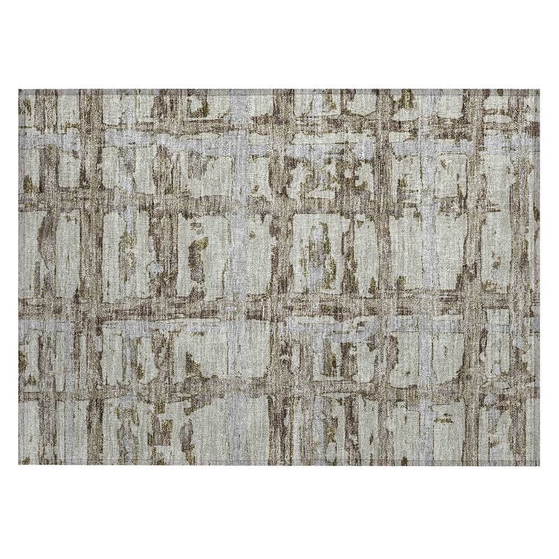 Machine Washable Indoor/ Outdoor Chantille Abstract Contemporary Rug