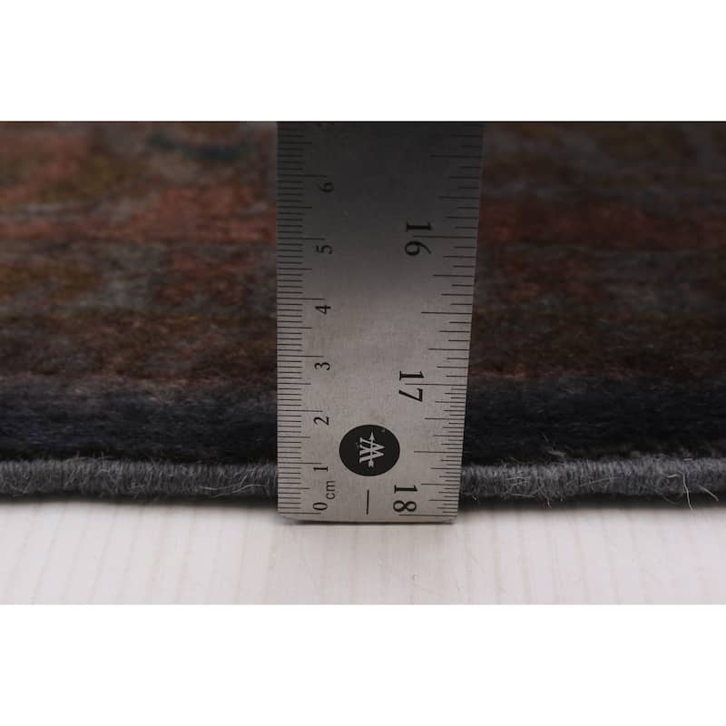 ECARPETGALLERY Hand-knotted Color Transition Grey Wool Rug - 6'4 x 9'4