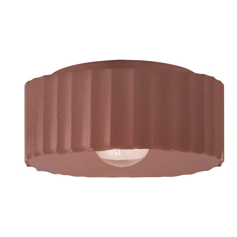 Justice Design Radiance - Large Gear Flush-Mount Light - Canyon Clay